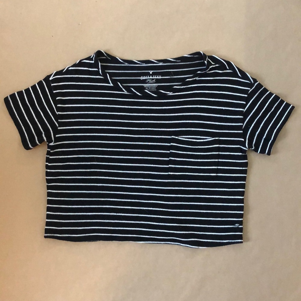 American Eagle stripped crop top
